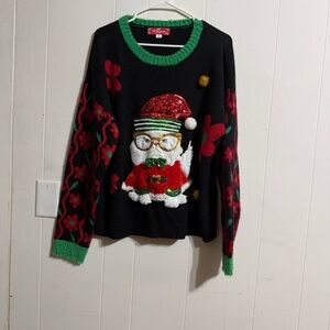 32 Degrees‎ Black and Red Holiday Sweater